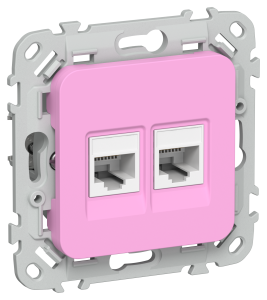 Розетка RJ45+RJ11 кат.5Е UTP С/У Пурпурный FLITE