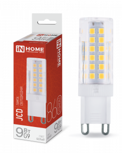 Лампа светодиодная LED-JCD 9Вт 230В G9 4000К 860Лм IN HOME