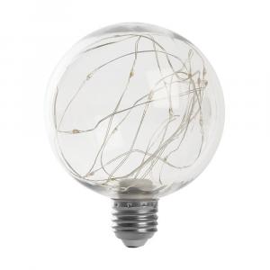 Лампа светодиодная 3W Е27 G95   RGB LB-382 прозрачный Feron
