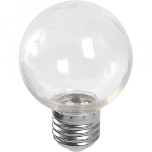 Лампа светодиодная 3W Е27 G60  6400К шар LB-371 прозрачный Feron
