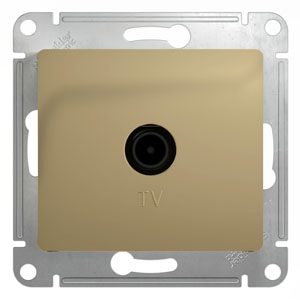 Розетка TV антенна С/У оконечная Титан Glossa