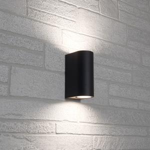 Светильник садово-парковый «Техно» (ДБУ)  DH015 2*35W, 2*GU10, 230V, IP54, цвет черный, на стену , 92*81*150мм Feron