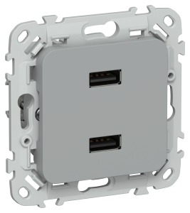 Розетка USB A+A 3,1А С/У Серый FLITE