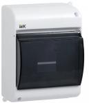 Бокс пластиковый с крышкой КМПн 2/4 IP30 белый  IEK