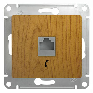 Розетка RJ11 С/У Дуб Glossa