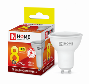 Лампа светодиодная LED-JCDRC-VC 8Вт 230В GU10 3000К 720Лм IN HOME