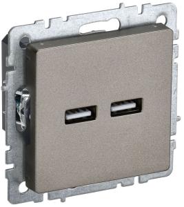 Розетка USB А+А 3,1А С/У Шампань Brite