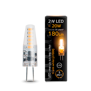 Лампа светодиодная Gauss G4 2W 12V 2700K