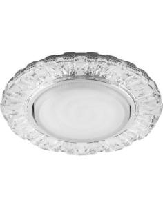 Светильник встраиваемый с белой LED подсветкой Feron CD4023 потолочный GX53 без лампы прозрачный
