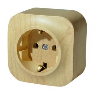 Розетка с/з с шт Сосна Legrand Quteo
