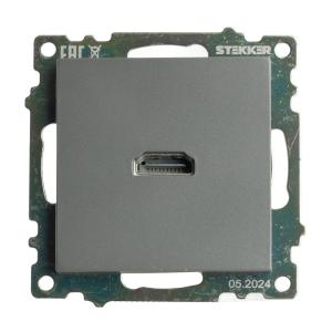 Розетка HDMI Графит Катрин