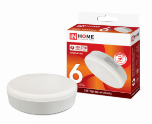 Лампа светодиодная LED-GX53-VC 6Вт 230В 6500К 570Лм IN HOME