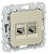 Розетка RJ45+RJ45 кат.6 STP С/У Шампань FLITE