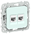 Розетка RJ45+RJ45 кат.6 UTP С/У Холодный Лед FLITE