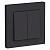Выключатель 2-кл 10А С/У в сборе с рамкой Карбон AtlasDesign
