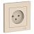 Розетка 1-м 16А С/У в сборе с рамкой Бежевый AtlasDesign