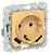 Розетка 1-м 16А С/У З/К со шторками+USB A+А 3,1А Б/К Золотарник FLITE