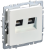 Розетка RJ45+RJ45 кат.6 С/У Жемчуг Brite