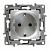 Розетка с/з, винт. клеммы, 16А, 250 В Алюминий Legrand Etika