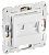 Розетка RJ45+RJ45 кат.6 С/У Арктический белый Skandy
