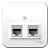 Розетка RJ45 кат.5E+RJ11 О/У изолирующая пластина Белый Blanca