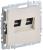 Розетка RJ45+RJ45 кат.5Е С/У Бежевый Brite