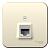 Розетка RJ45 кат.5Е О/У изолирующая пластина Молочный Blanca
