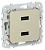 Розетка USB A+A 3,1А С/У Шампань FLITE