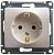 Розетка 1-м 16А С/У З/К Перламутр Glossa