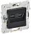 Розетка RJ45+RJ45 кат.6 С/У Черный Skandy