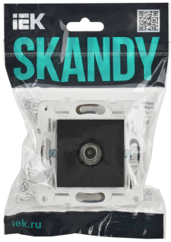 Розетка TV антенна С/У оконечная Графит Skandy