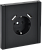 Розетка 1-м 16А С/У З/К со шторками+USB A+А 3,1А винтовое крепление Черный Forte&Piano