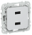 Розетка USB A+A 3,1А С/У Жемчуг FLITE