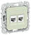 Розетка RJ45+RJ45 кат.5Е UTP С/У Панг FLITE