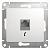 Розетка RJ11 С/У Белый Glossa