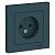 Розетка 1-м 16А С/У в сборе с рамкой Изумруд AtlasDesign