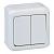 Переключатель 2-клавишный IP44 10А белый Legrand Quteo