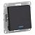 Переключатель 1-кл 10А С/У с индикатором Карбон AtlasDesign